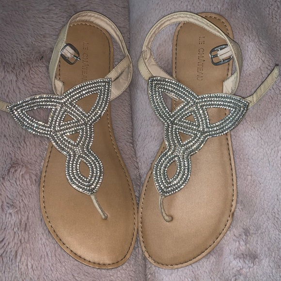 La Chateau Crystal Sandals - Picture 1 of 2